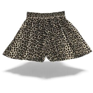 Zara Leopard Print Flowy Shorts Womens Size M High Waisted Animal Print Mob Wife